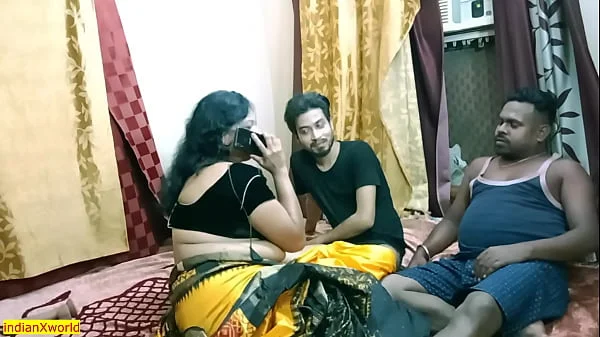 Indian Bhabhi shared her with us!! Best hindi hardcore group sex